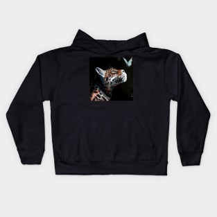 A Jaguar and a Butterfly Kids Hoodie